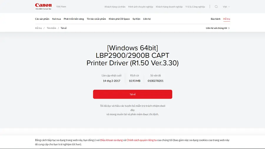 Download Driver máy in về máy tính
